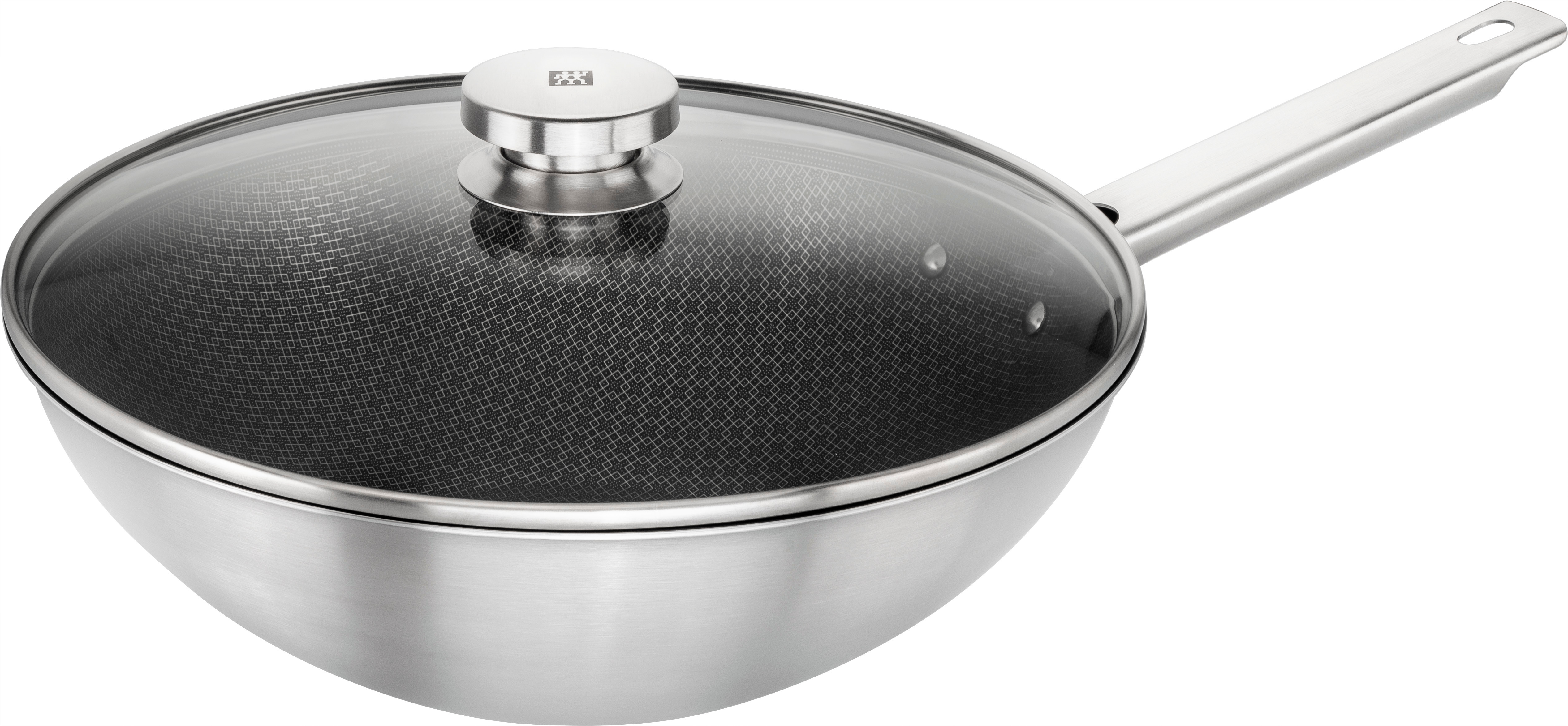 Wok, 30 cm | rund | 18/10 Edelstahl | PTFE