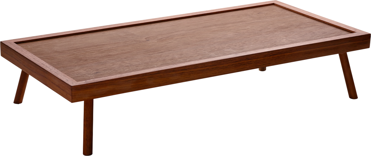 Präsenter rechteckig Nussb./Walnut 8cm/50x24cm