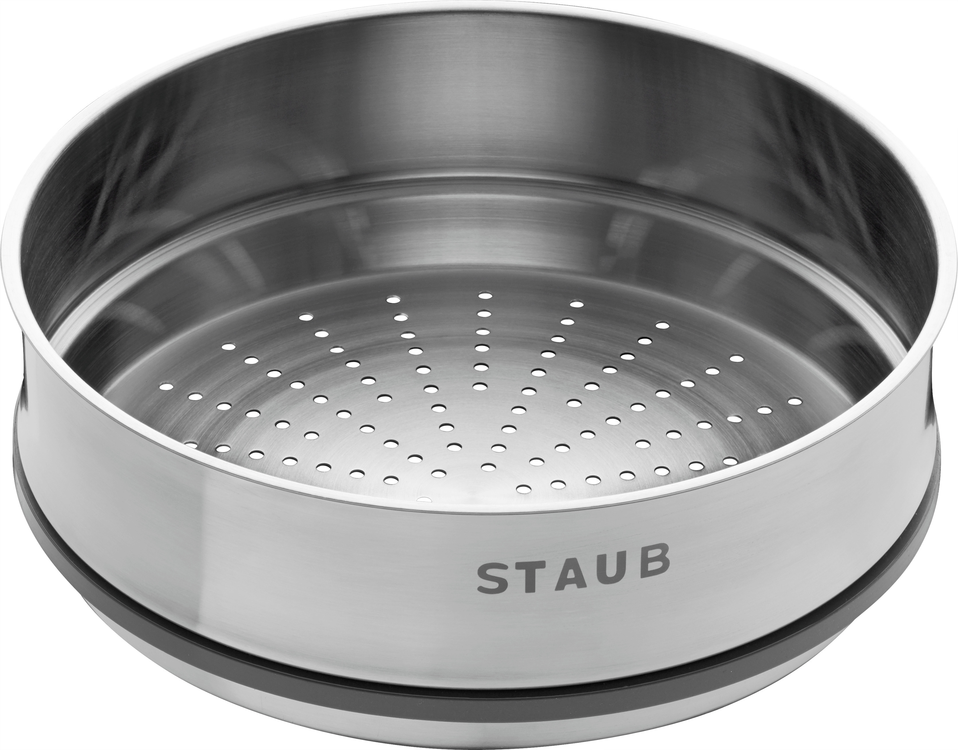 Dämpfeinsatz, rund | 26 cm | Edelstahl | Silber