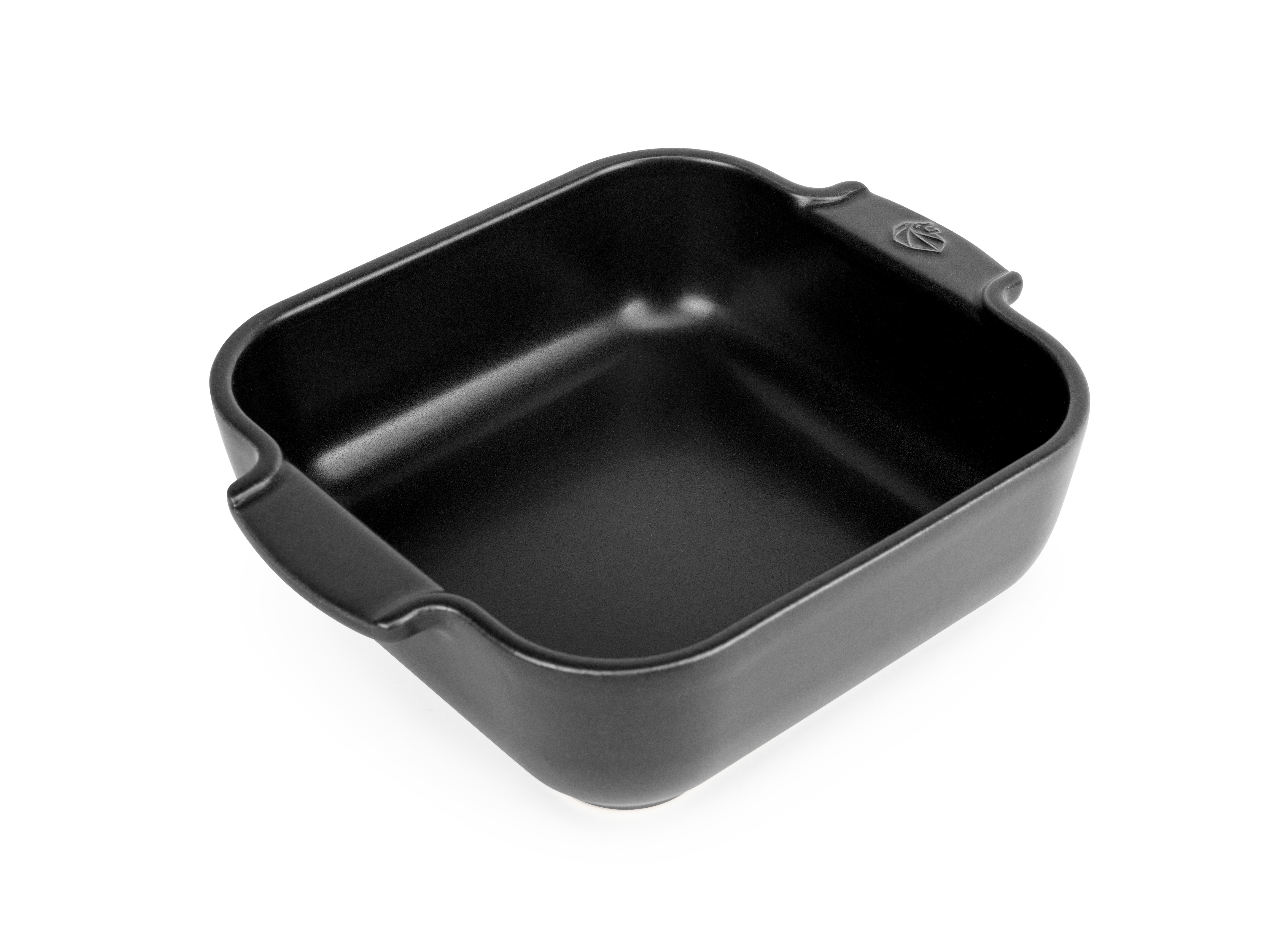Auflaufform quadratisch satinschwarz 21 cm