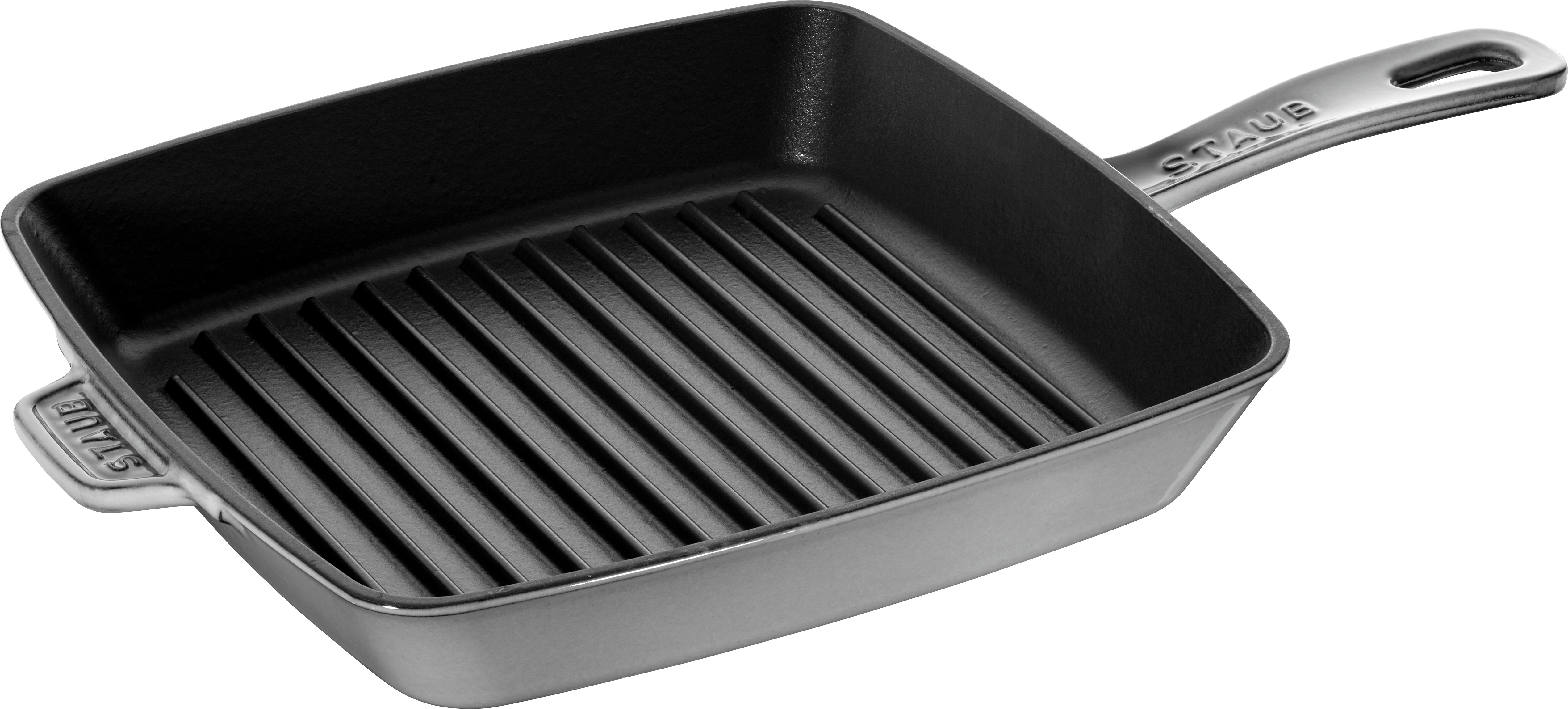 American Grill, 26 cm | quadratisch | Gusseisen | Graphit-Grau