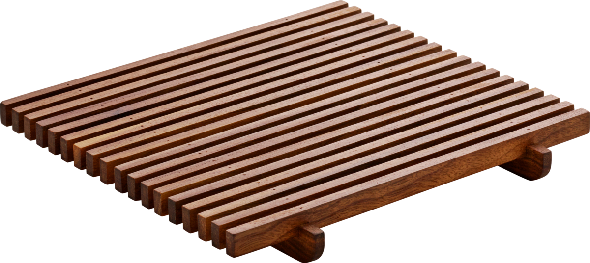 Krümelgitter quadratisch Nussbaum/Walnut 18x18cm