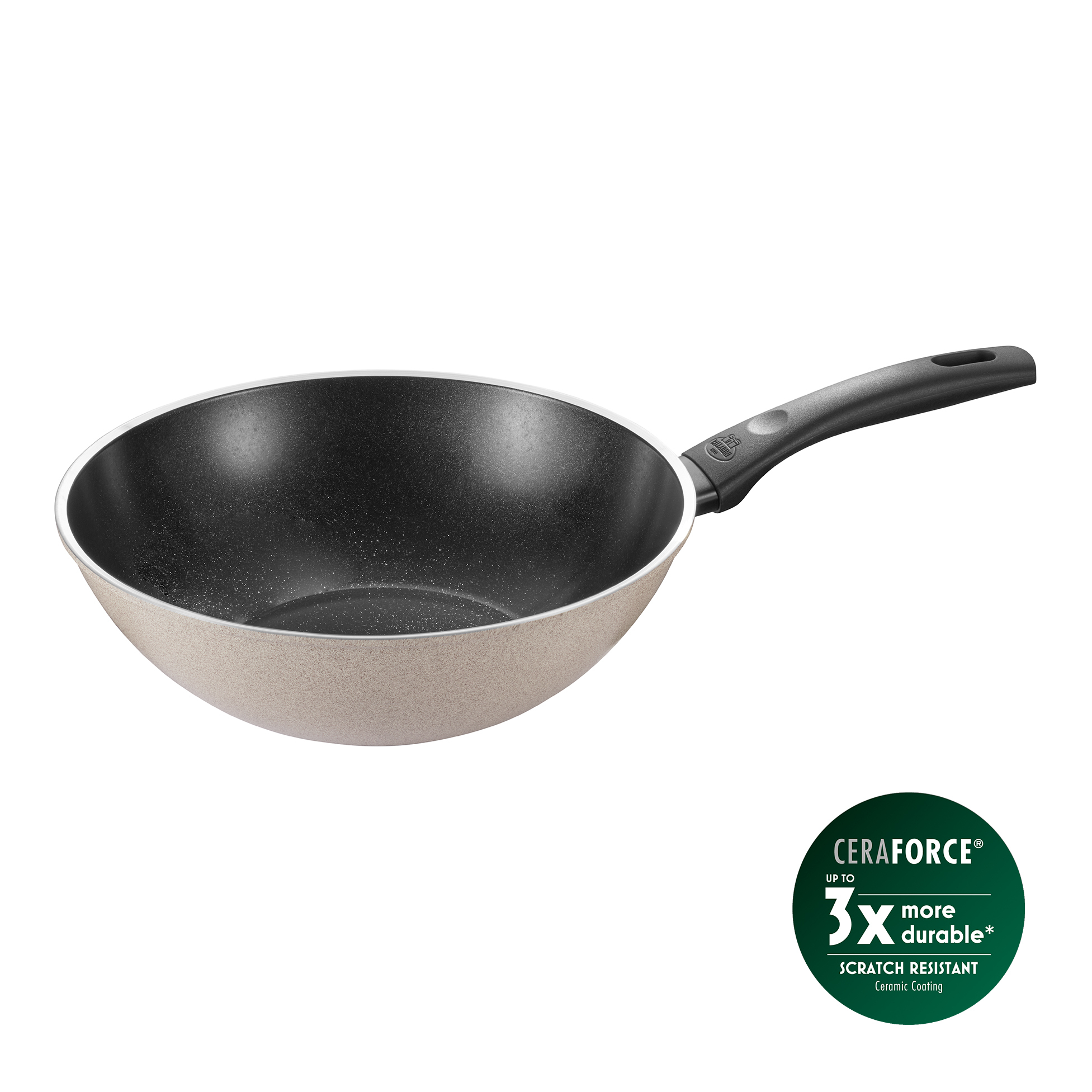 Wok, 28 cm | rund | Aluminium | Keramische Antihaftbeschichtung