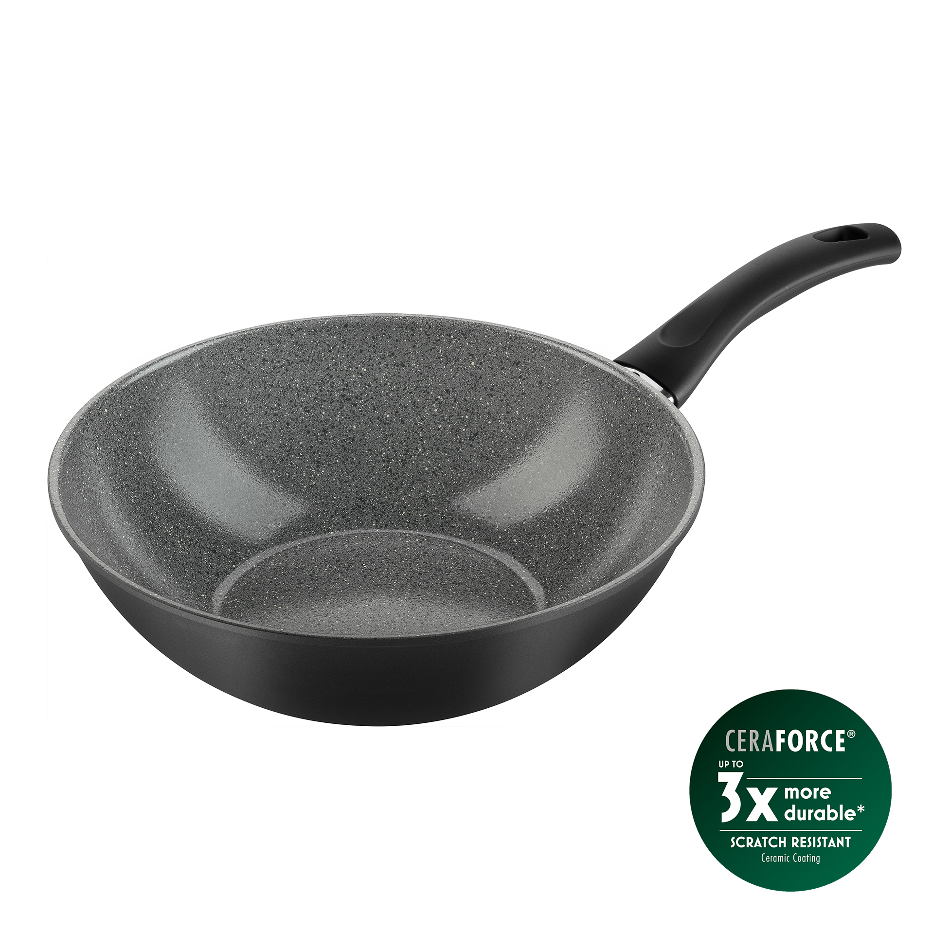 Wok, 28 cm | rund | Aluminium | Keramische Antihaftbeschichtung
