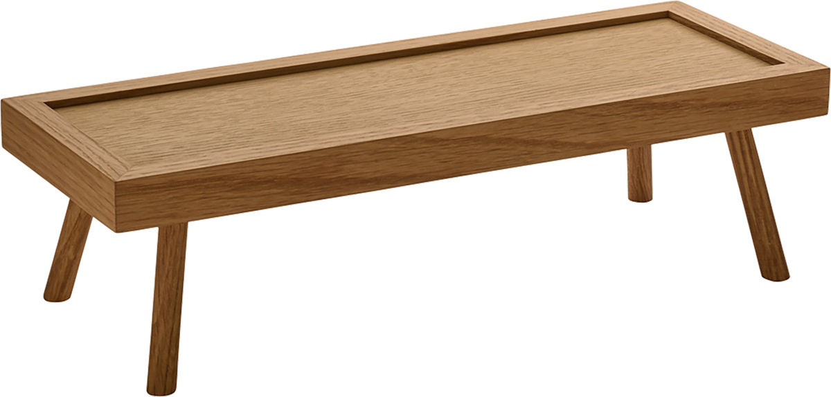 Präsenter rechteckig Eiche/Oak 8cm/36x13cm