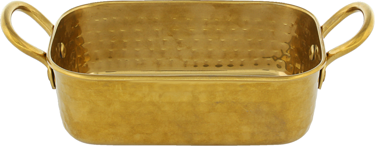 Pfännchen rechteckig gold 15x10cm