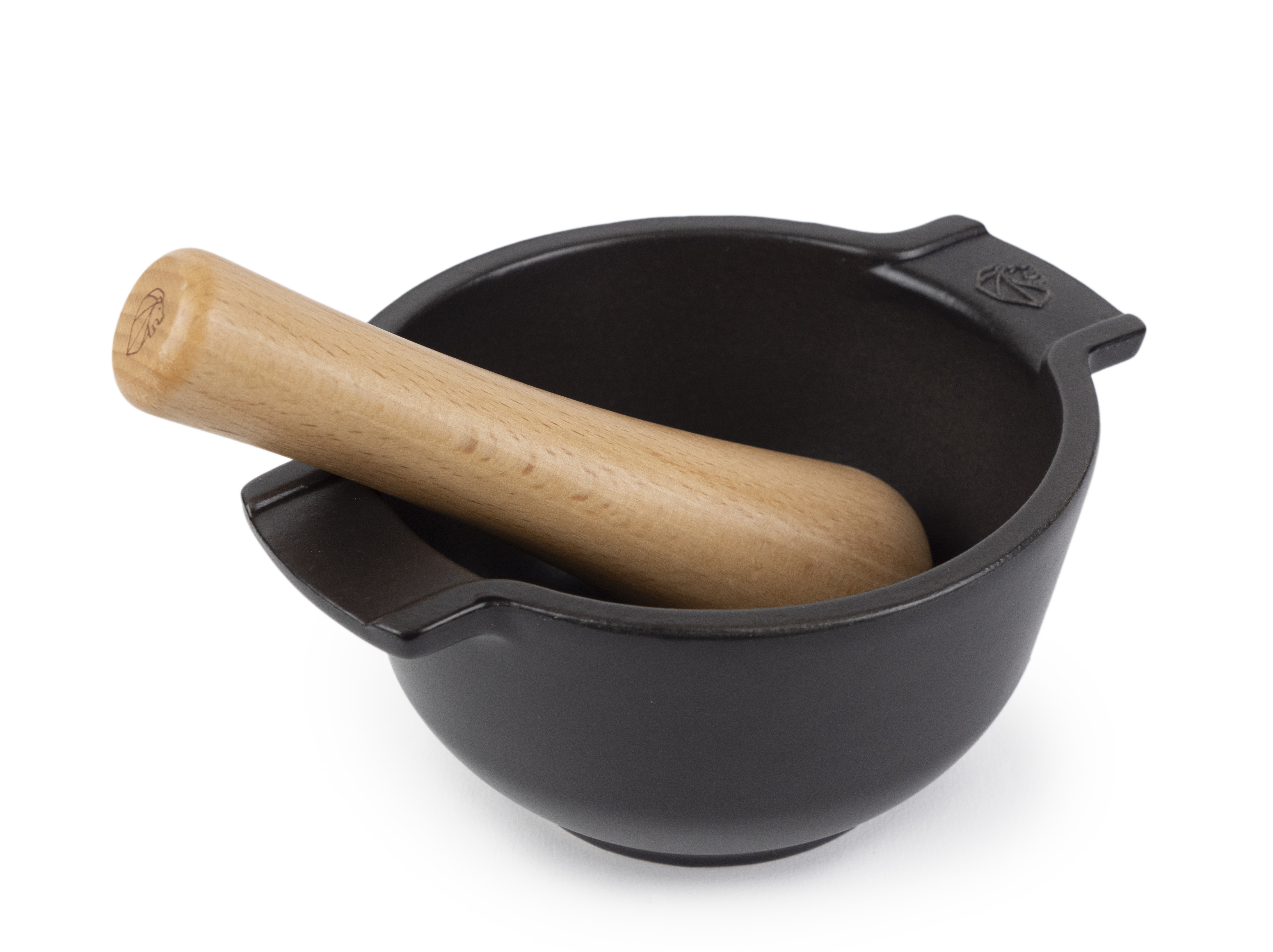 Mörser und Stößel schiefergrau 14 cm