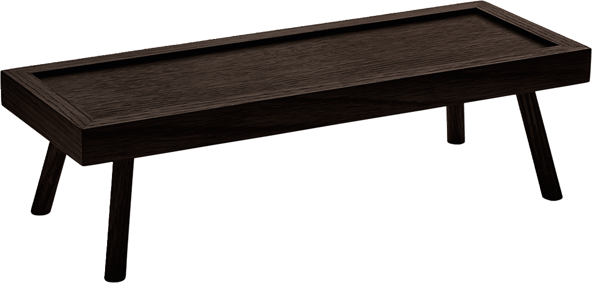 Präsenter rechteckig Wenge H: 8cm, 36x13cm