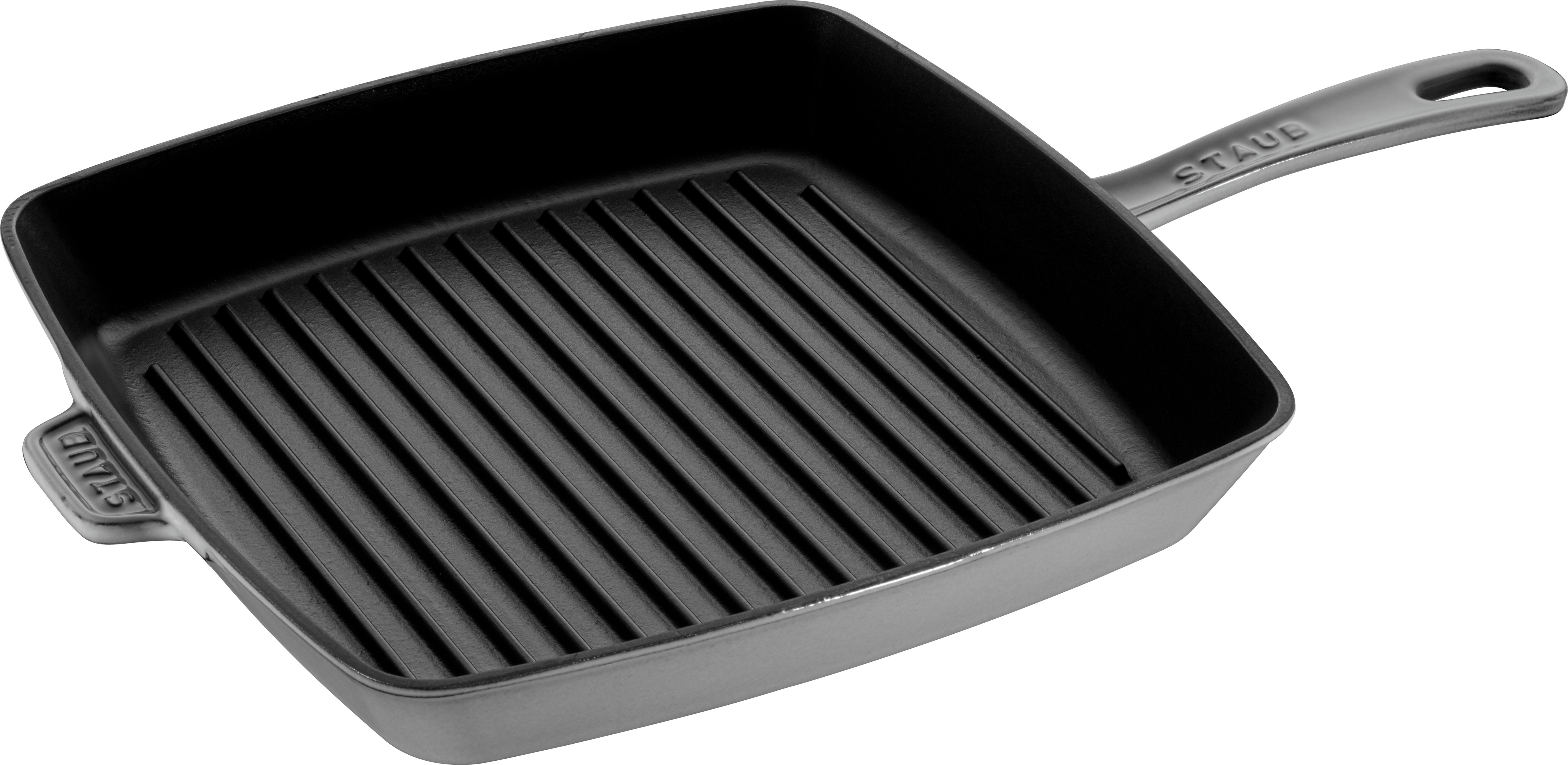 American Grill, 30 cm | quadratisch | Gusseisen | Graphit-Grau