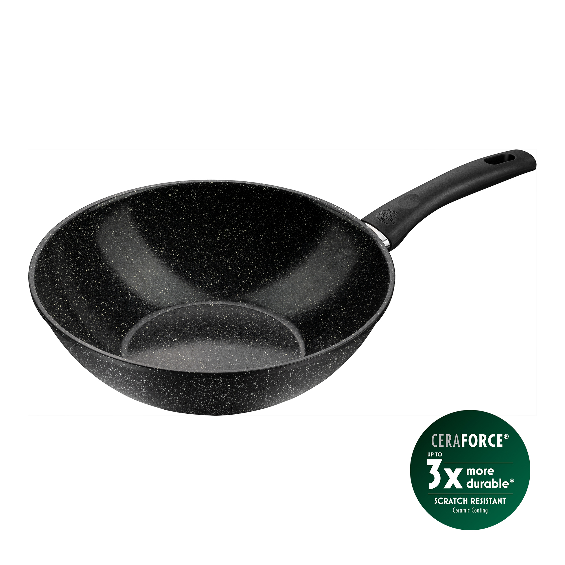 Wok, 28 cm | rund | Aluminium | Keramische Antihaftbeschichtung
