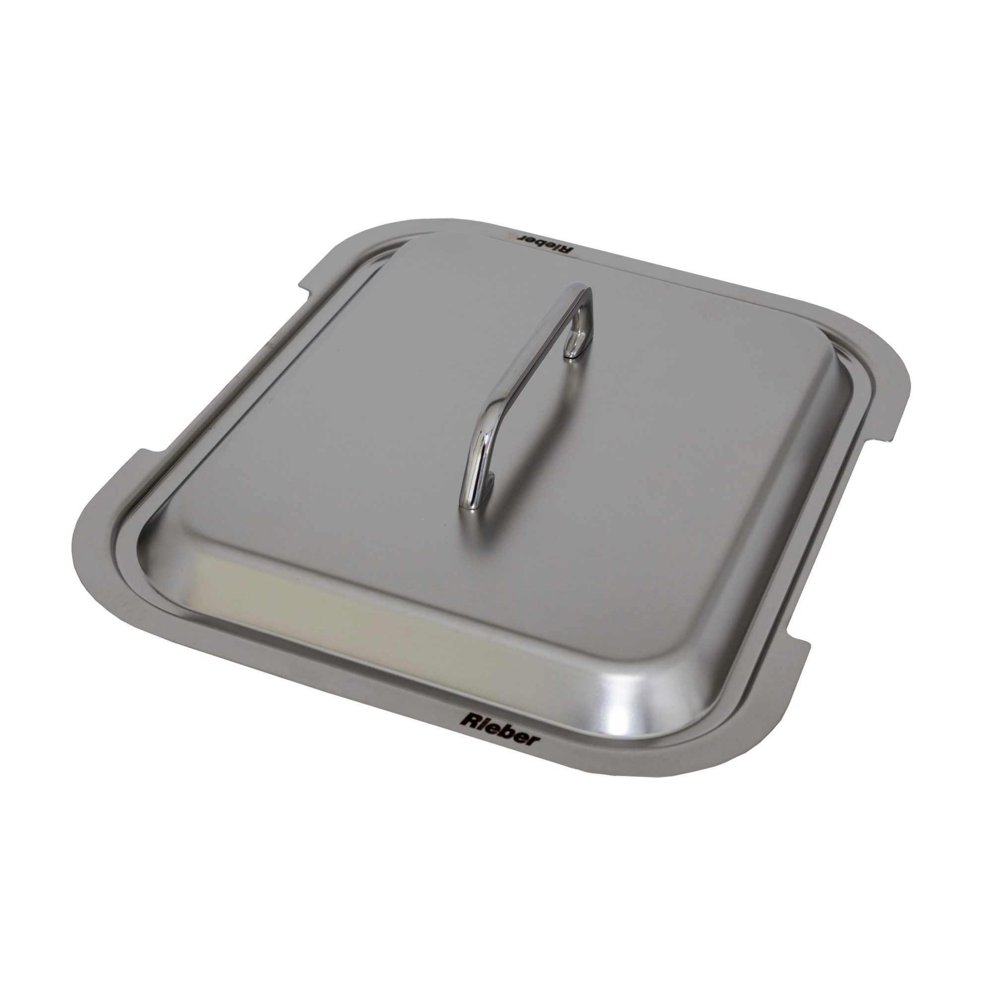 Kochdeckel 1/2 Edelstahl Griffaussparung