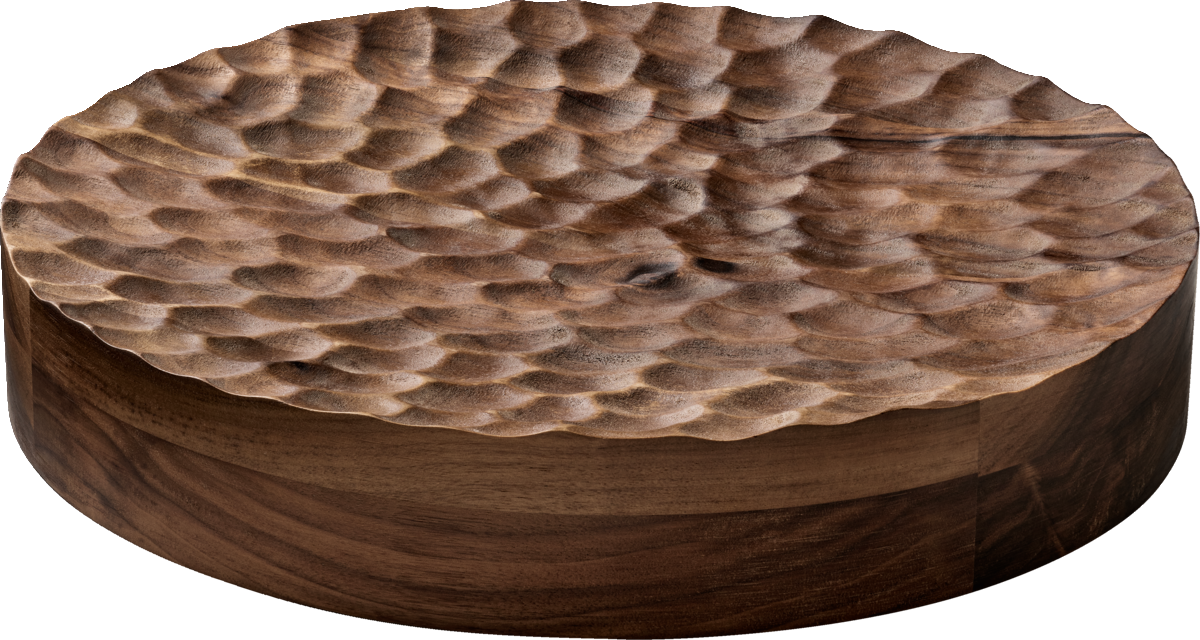 Plateau rund Nussbaum/Walnut 32cm