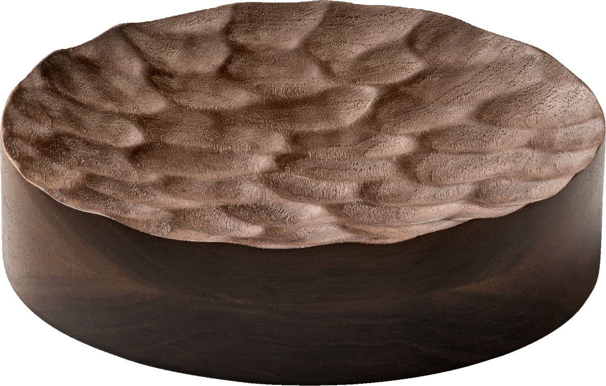 Plateau rund Nussbaum/Walnut 14cm