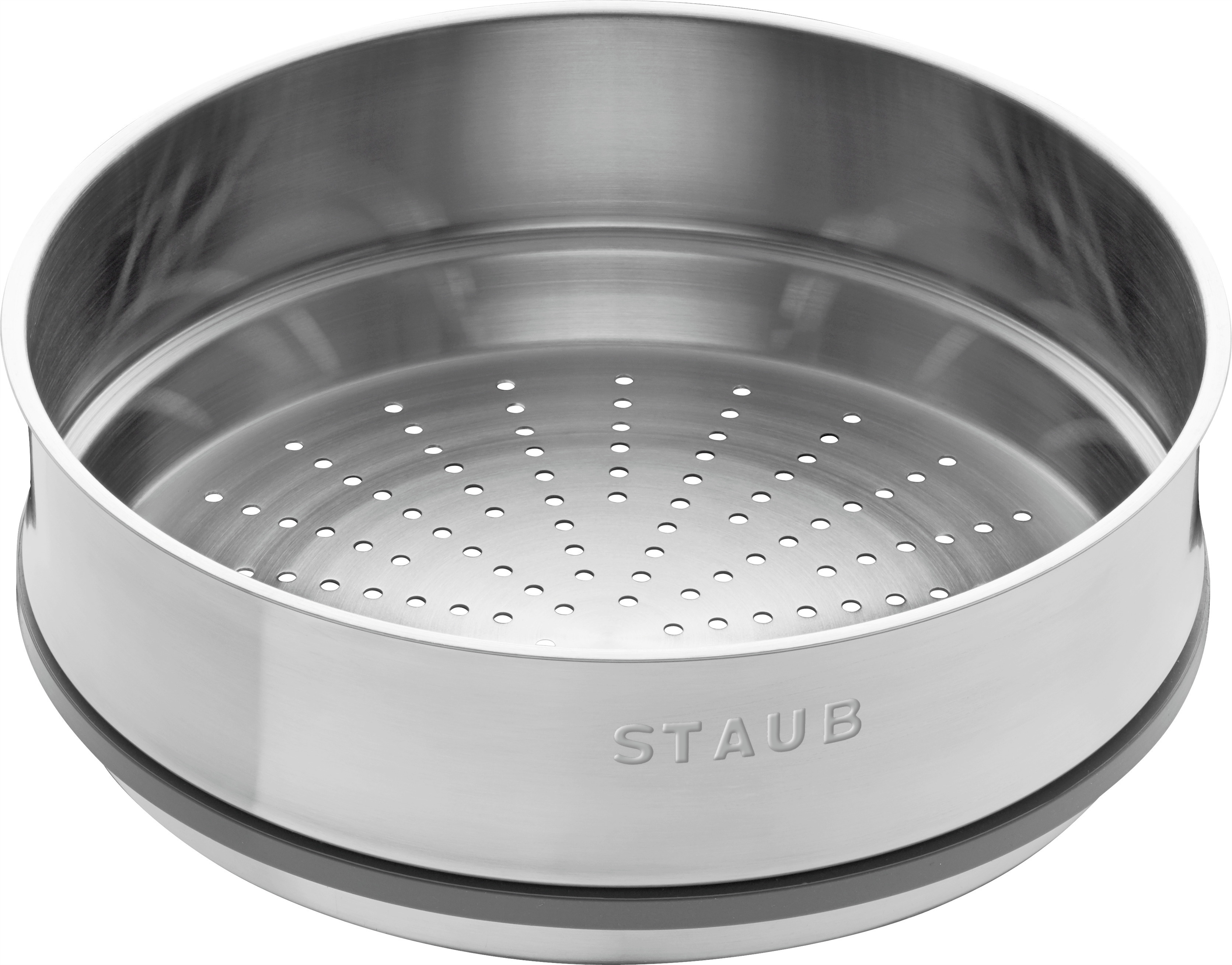 Dämpfeinsatz, rund | 24 cm | Edelstahl | Silber
