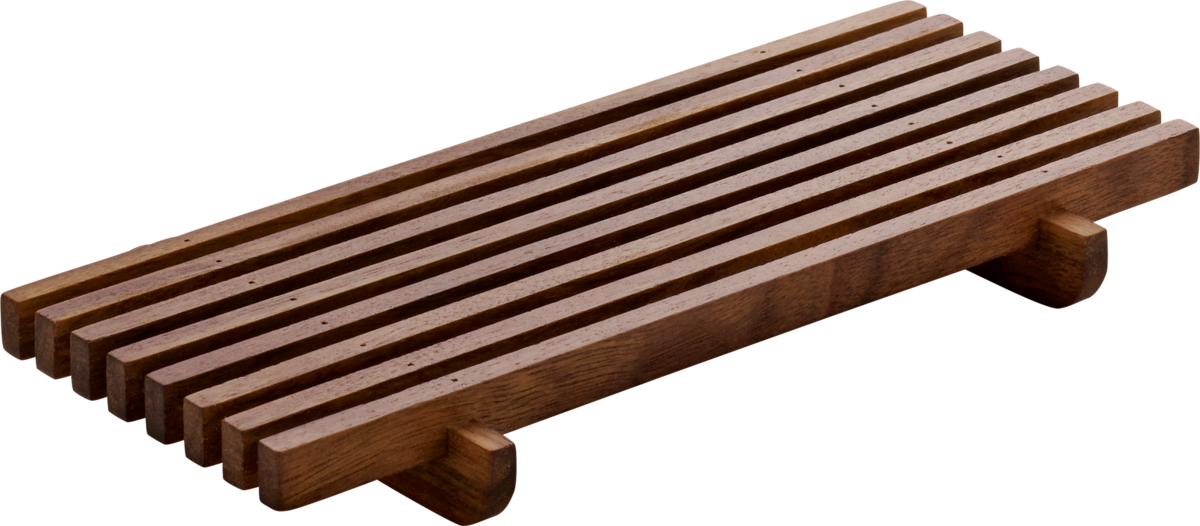 Krümelgitter rechteckig Nussbaum/Walnut 18x9cm