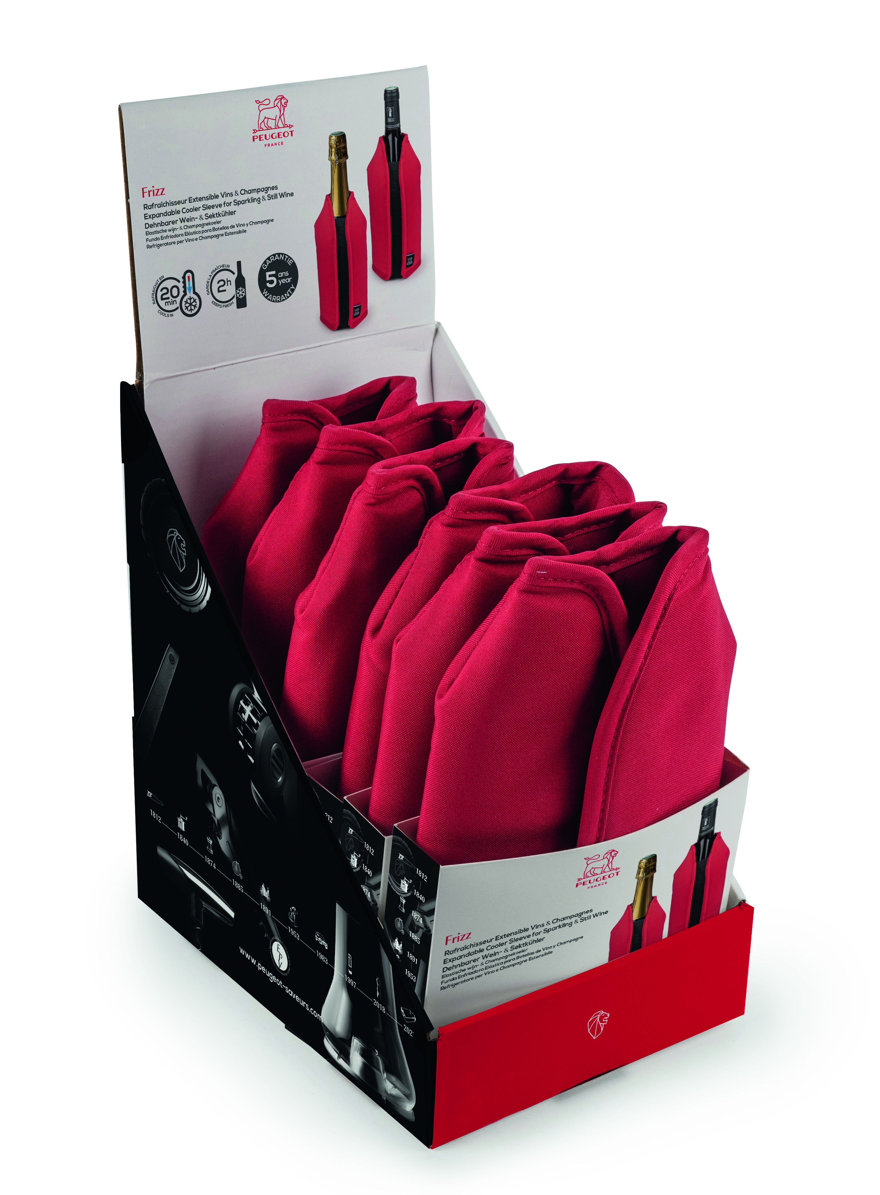 FRIZZ Kühlmanschette rot Display 23 cm 6 Stück